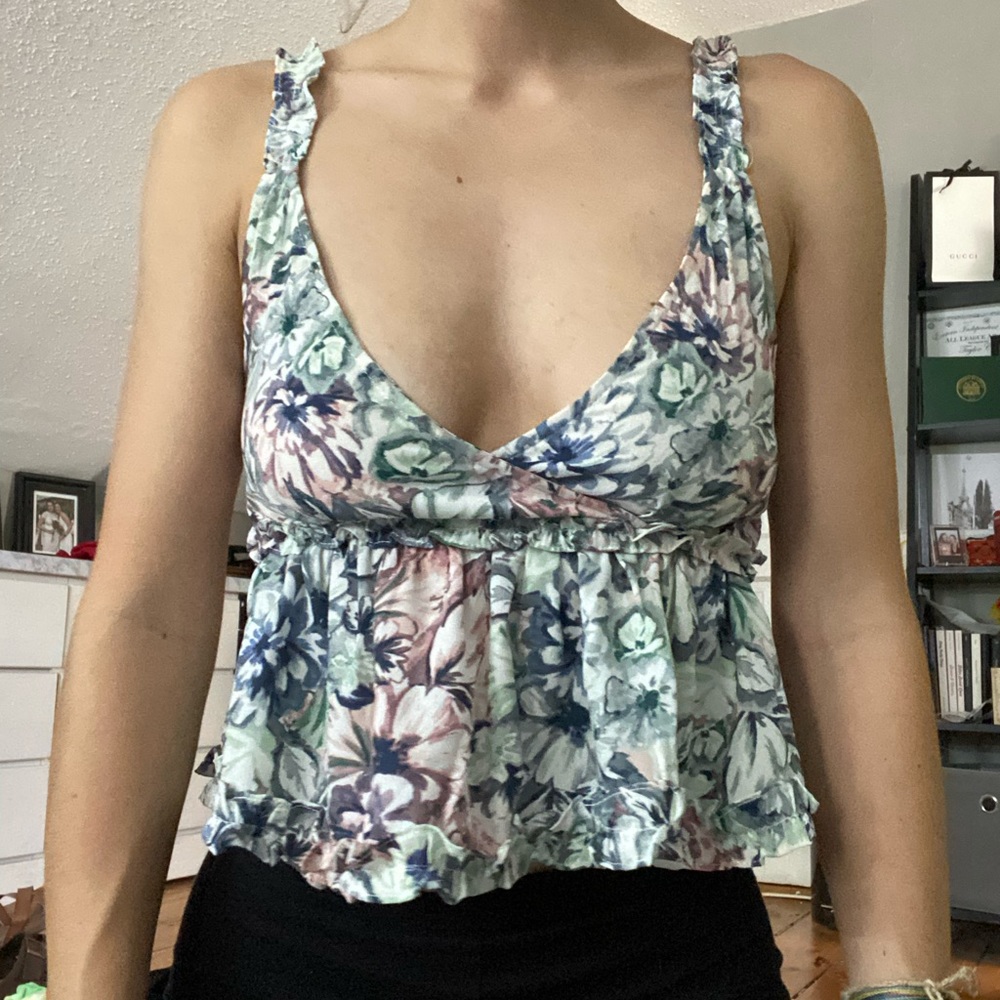 floral flowy tank